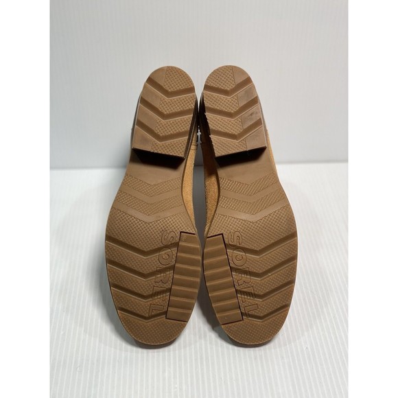 NIB SOREL Cate Waterproof Suede Block Heel Bootie/Side Zip Size 7.5 Camel Brown - Picture 7 of 8